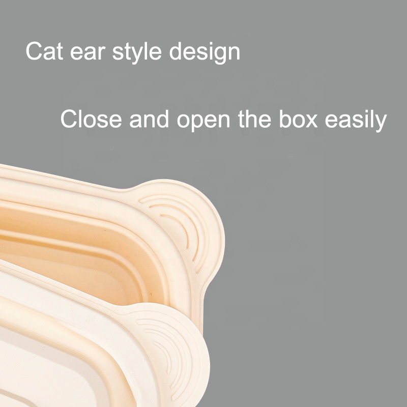 Biologisch afbreekbaar maïszetmeelfast food packaging box rechthoekige takeaway food container lunch doos afbreekbaar